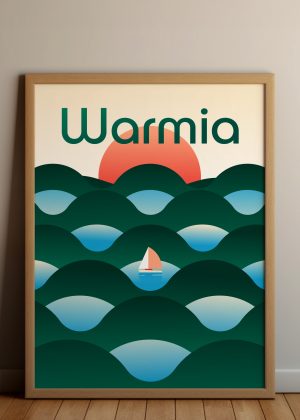 Warmia-plakat-falujace-wzgórza-Andy-Lodzinski-Kiosk-Slowspotter